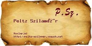 Peltz Szilamér névjegykártya